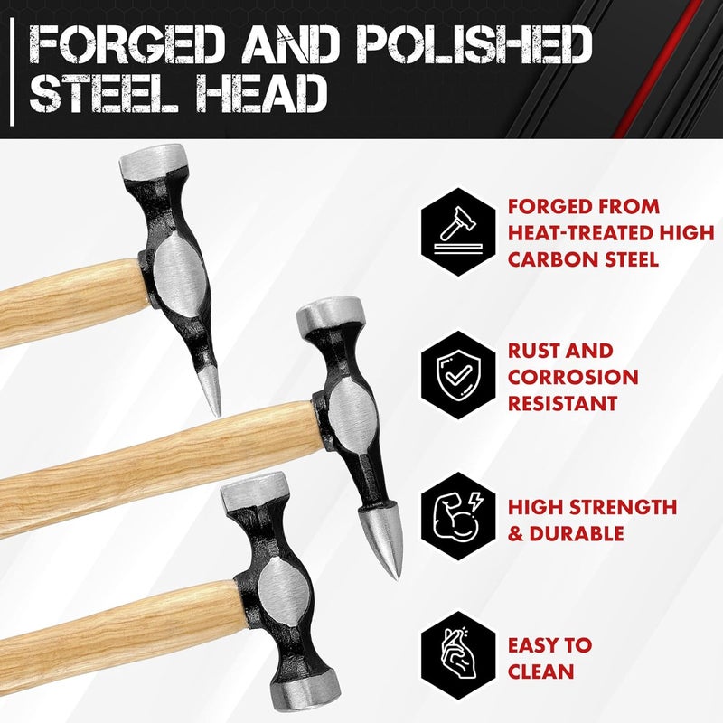 CT+ Auto Body Repair Tool Kit,7 Piece,Car Body Repair Tool Kit, Carbon Steel Dolly and Hammer Dent Body Fender Tool Set - Image 3